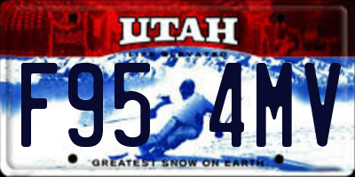 UT license plate F954MV