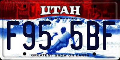 UT license plate F955BF