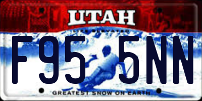UT license plate F955NN