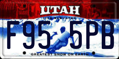 UT license plate F955PB