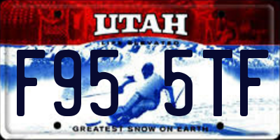 UT license plate F955TF