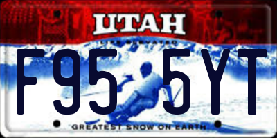 UT license plate F955YT