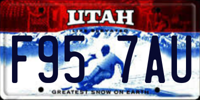 UT license plate F957AU