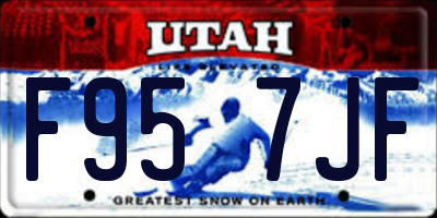 UT license plate F957JF