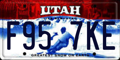 UT license plate F957KE