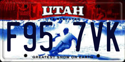 UT license plate F957VK