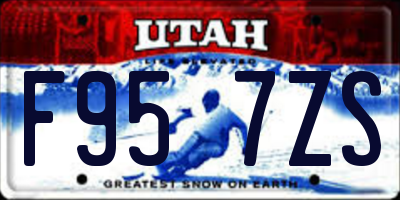 UT license plate F957ZS
