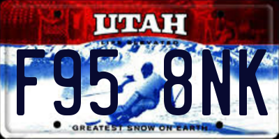 UT license plate F958NK