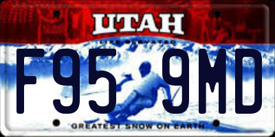 UT license plate F959MD