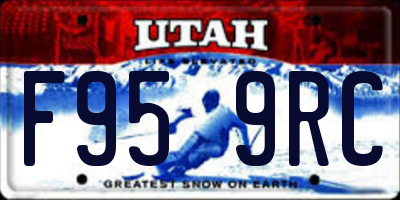 UT license plate F959RC