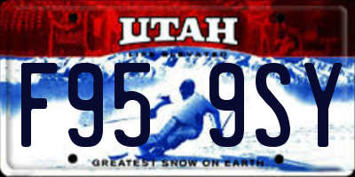 UT license plate F959SY