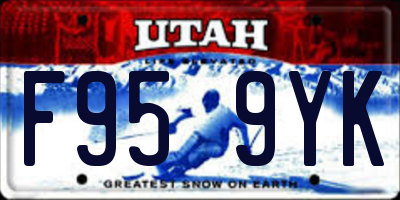 UT license plate F959YK