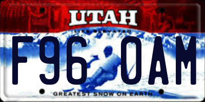 UT license plate F960AM
