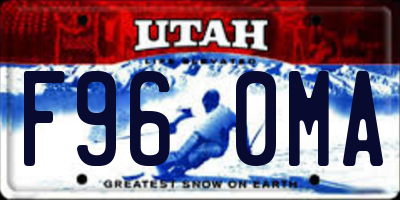 UT license plate F960MA
