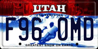 UT license plate F960MD