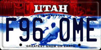 UT license plate F960ME