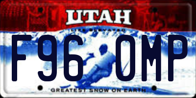 UT license plate F960MP