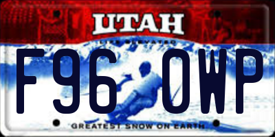 UT license plate F960WP