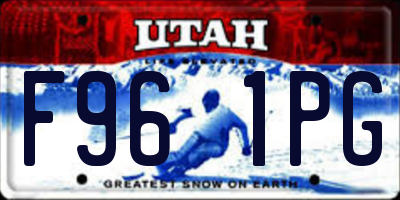 UT license plate F961PG