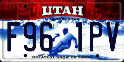 UT license plate F961PV
