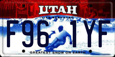 UT license plate F961YF
