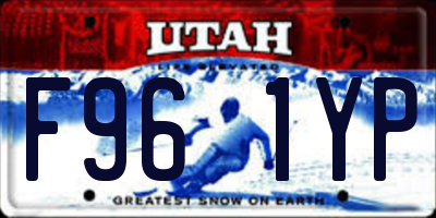 UT license plate F961YP