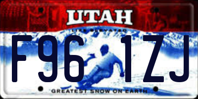 UT license plate F961ZJ
