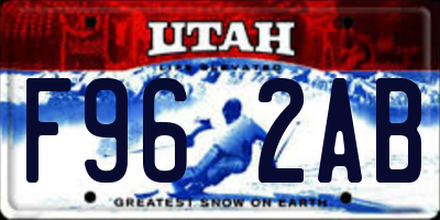 UT license plate F962AB