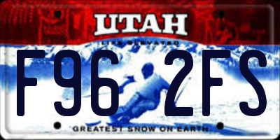 UT license plate F962FS