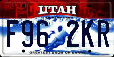 UT license plate F962KR