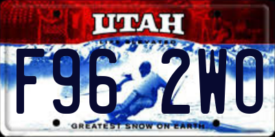 UT license plate F962WO