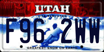 UT license plate F962WW