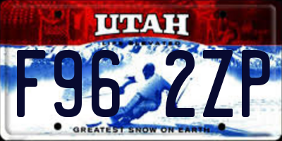 UT license plate F962ZP