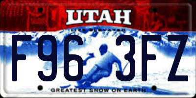 UT license plate F963FZ