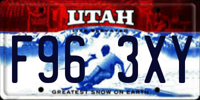 UT license plate F963XY