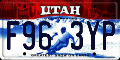 UT license plate F963YP
