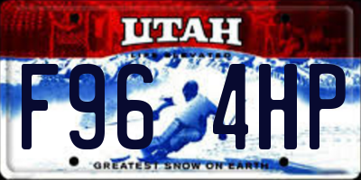 UT license plate F964HP