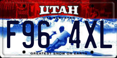 UT license plate F964XL