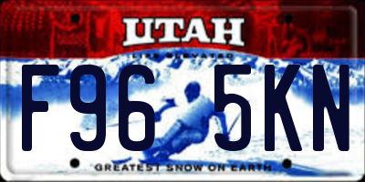UT license plate F965KN