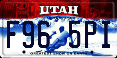 UT license plate F965PI