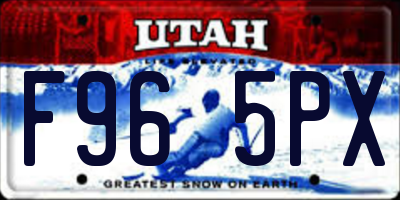 UT license plate F965PX