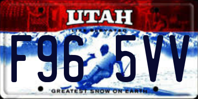 UT license plate F965VV