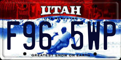 UT license plate F965WP
