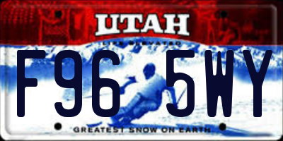 UT license plate F965WY