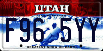UT license plate F965YY