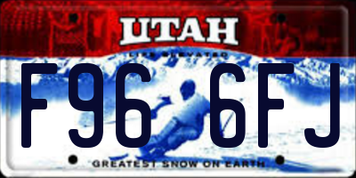 UT license plate F966FJ