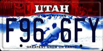 UT license plate F966FY