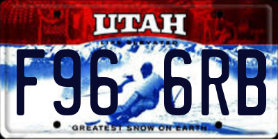 UT license plate F966RB