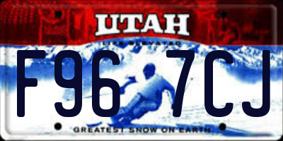 UT license plate F967CJ