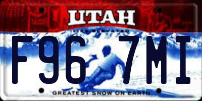 UT license plate F967MI